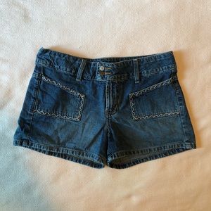 Embroidered Jean Shorts